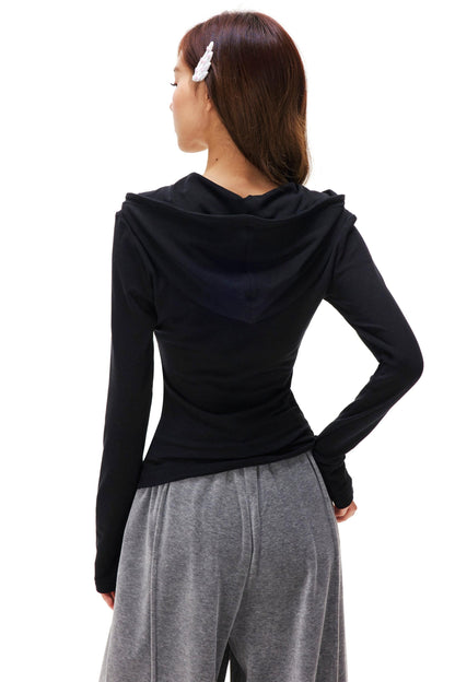 Slim Fit Hooded Top