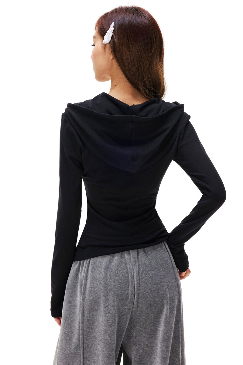 Slim Fit Hooded Top