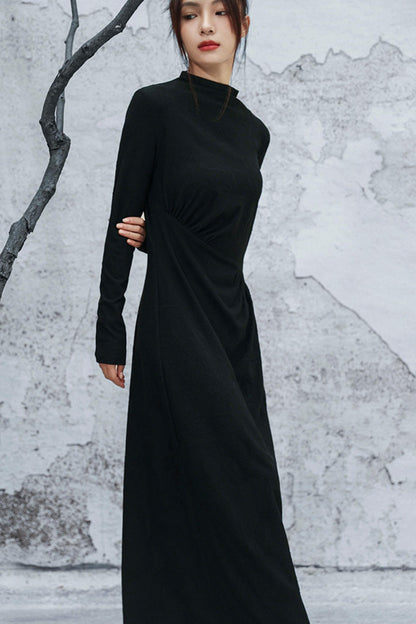 Black Knit Mode Dress