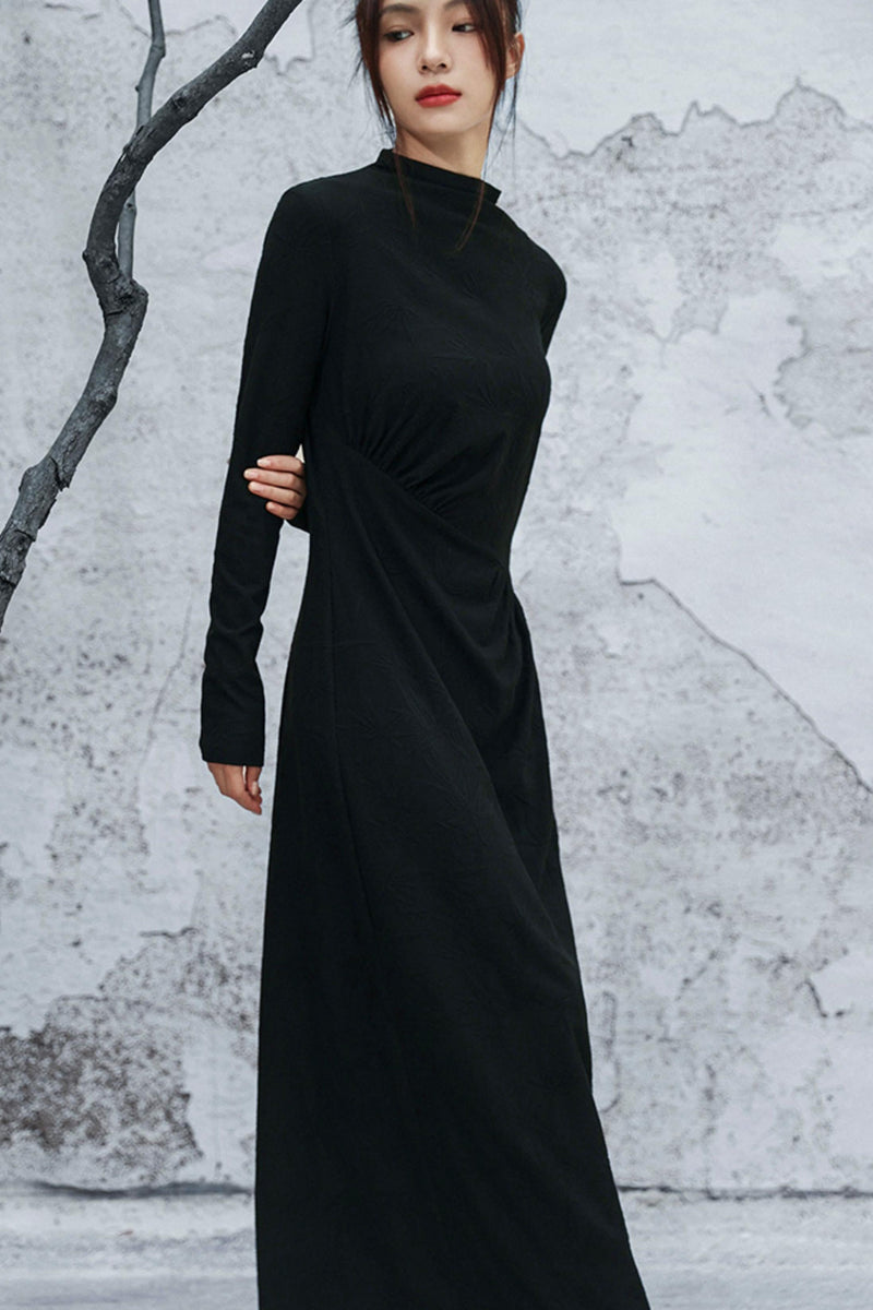 Black Knit Mode Dress