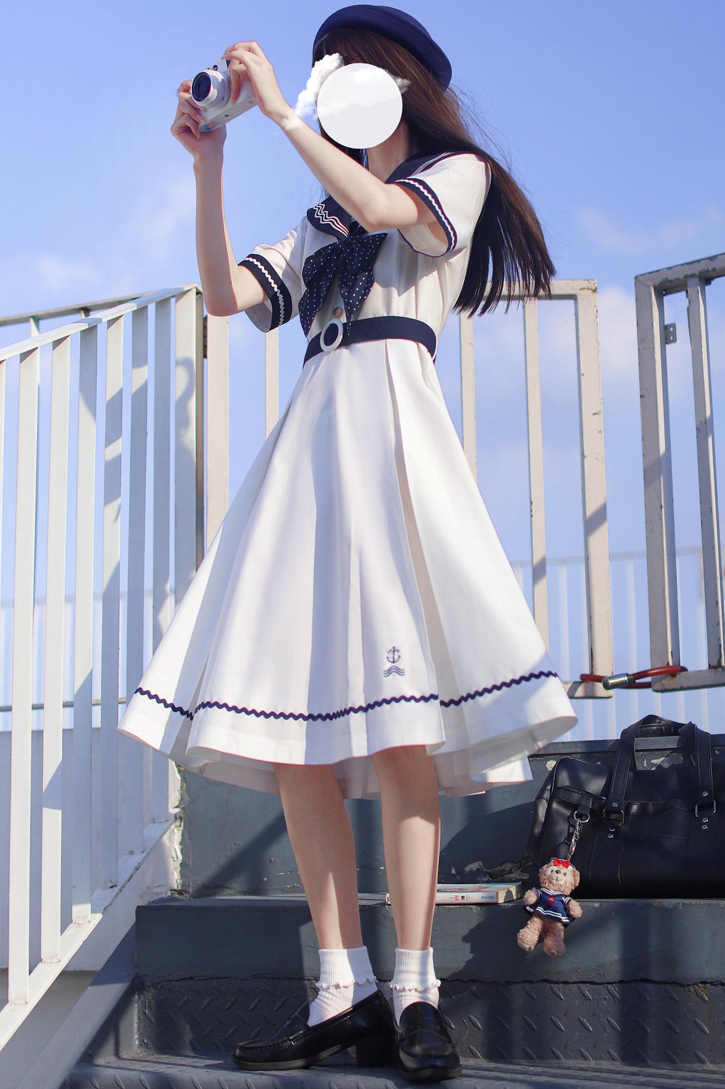 Summer Sea Sailor Dress + Ribbon Accessory