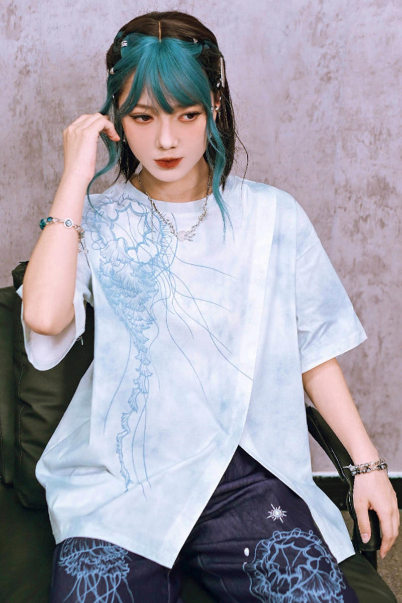 Blue Realm Tie-dye Top