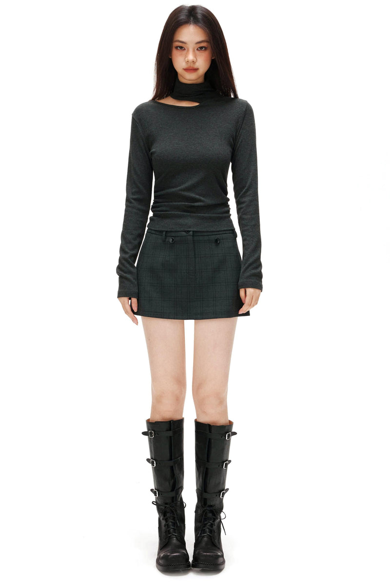 Cut Design Turtleneck Top