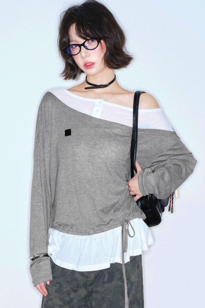 Asymmetrical Off Shoulder Top