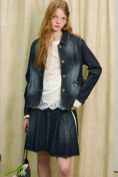 Love Diary Denim Jacket + Skirt