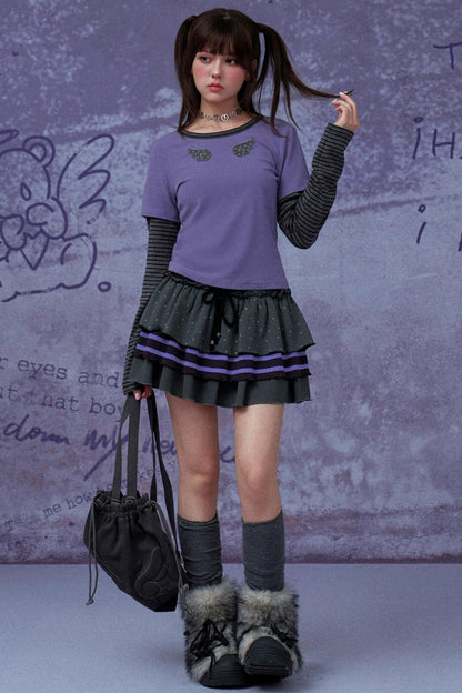 Sweet Black and Purple Tops