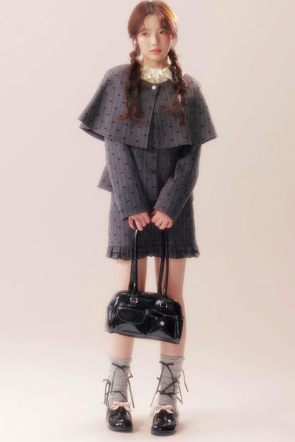 Sweet Retro Jacket + Shawl + Skirt + Knit Tops