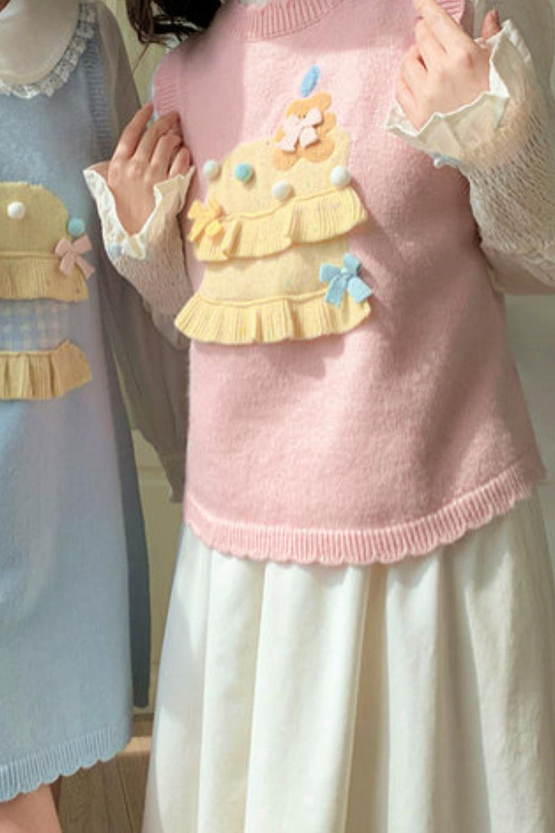 Mori Girl Knitted Vest + Dress