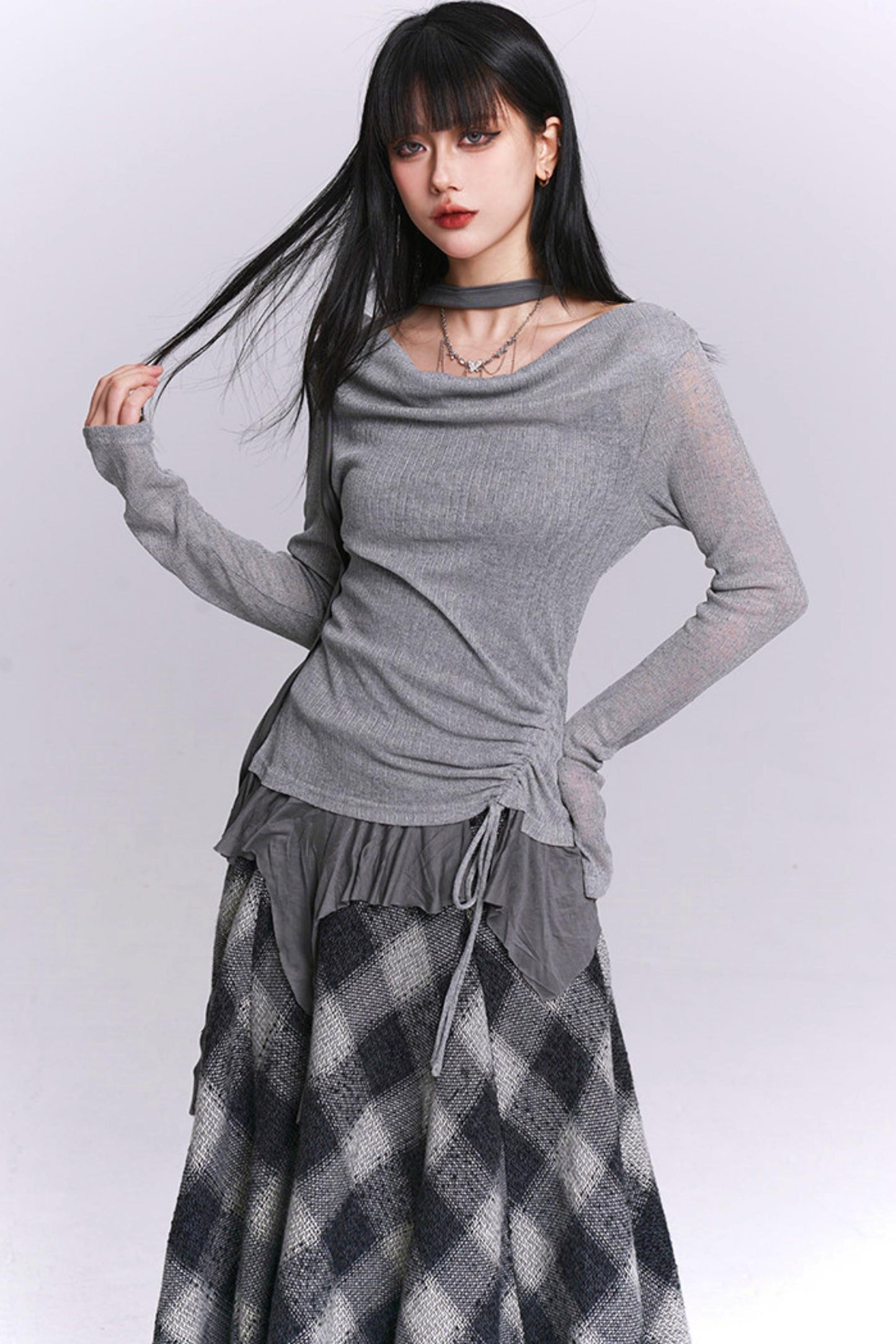 Ghost Girl Open Neck Top + Innerwear