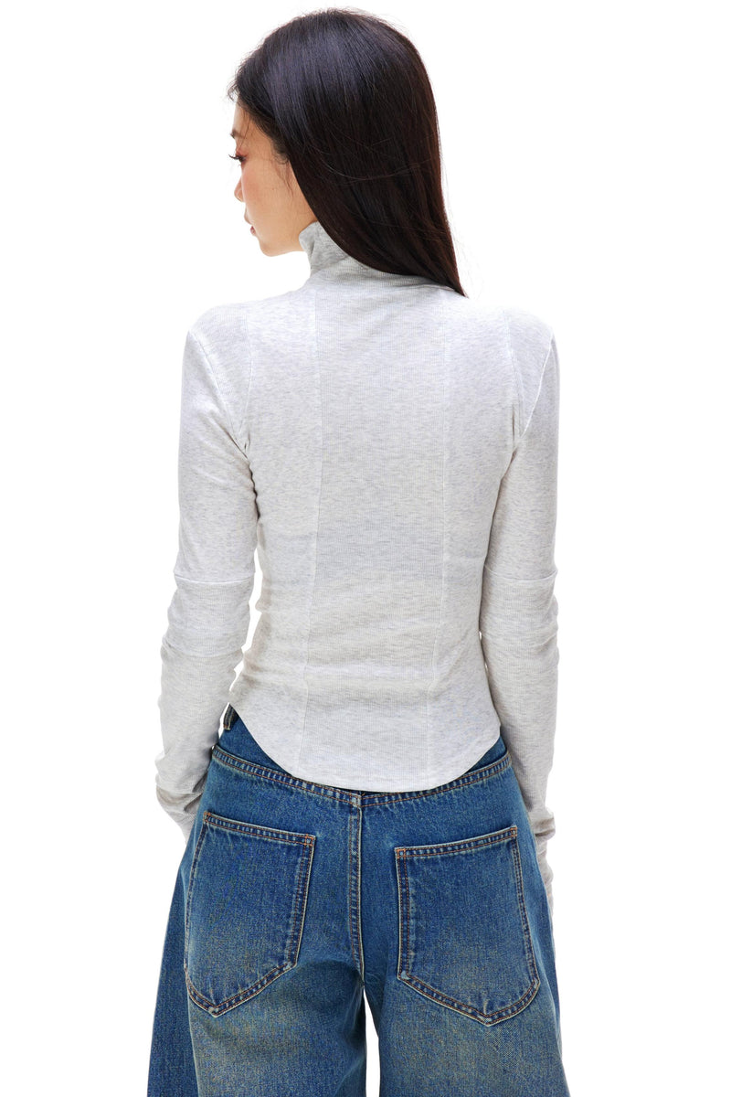 Slim Base Turtle Neck Top