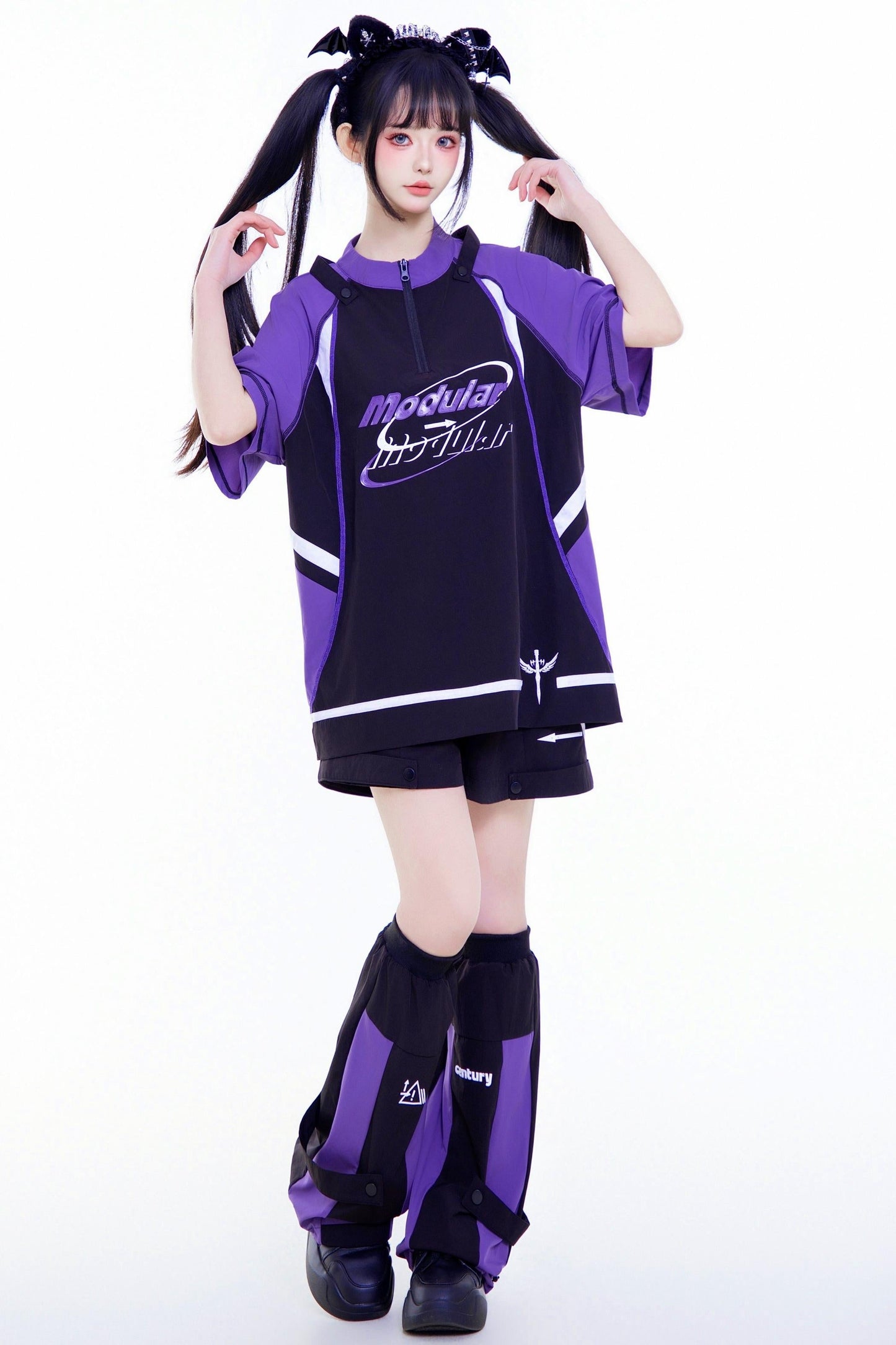 Pre-order Item: Y2k Subculture Cyber T-shirt + Shorts + Leg Covers