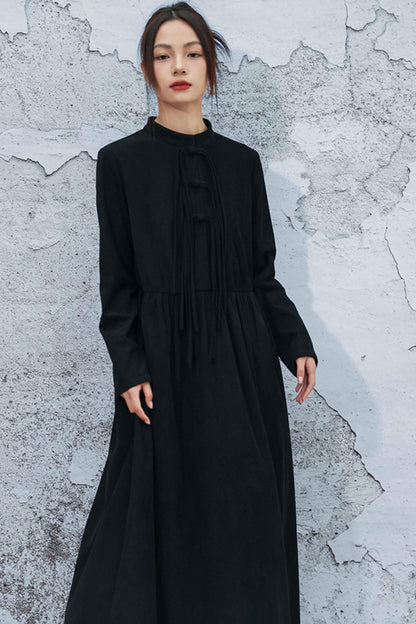 Retro Corduroy Chonchamp Dress