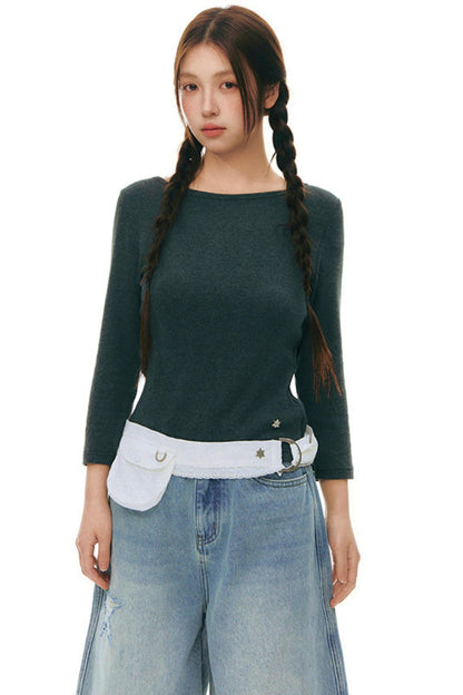 Cut-out Design Slim Top
