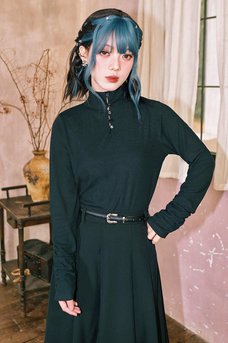 Double Structure Turtleneck Top