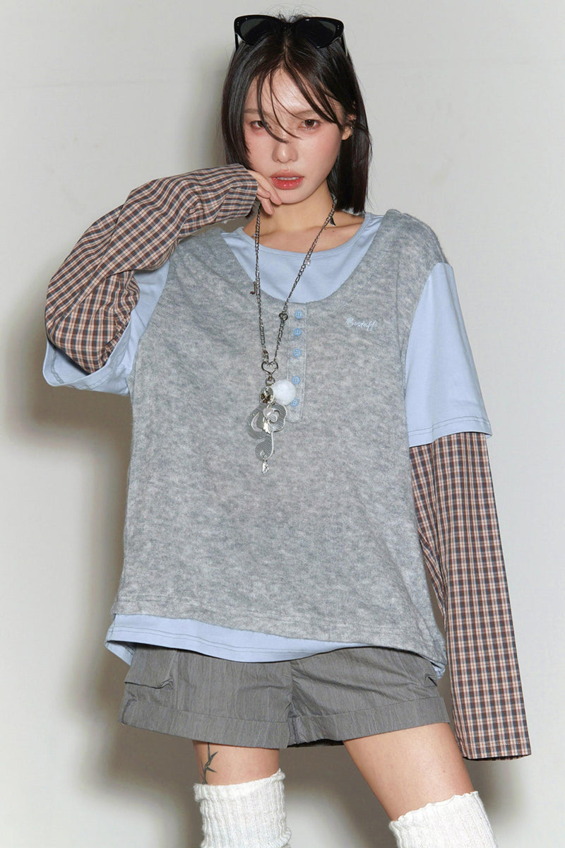 Gravity Patchwork Color Block Top