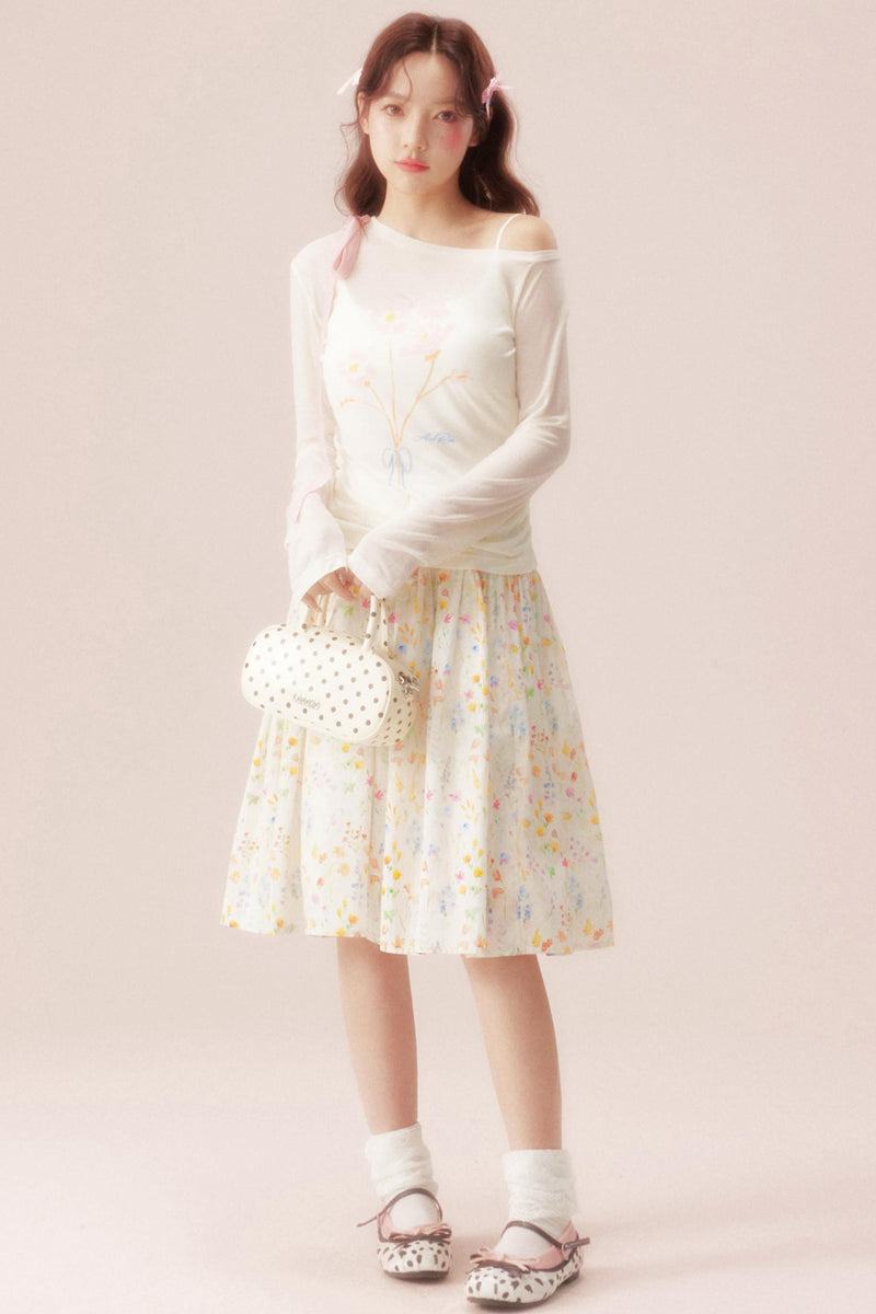 Gardenia Whispering Off-shoulder Blouse