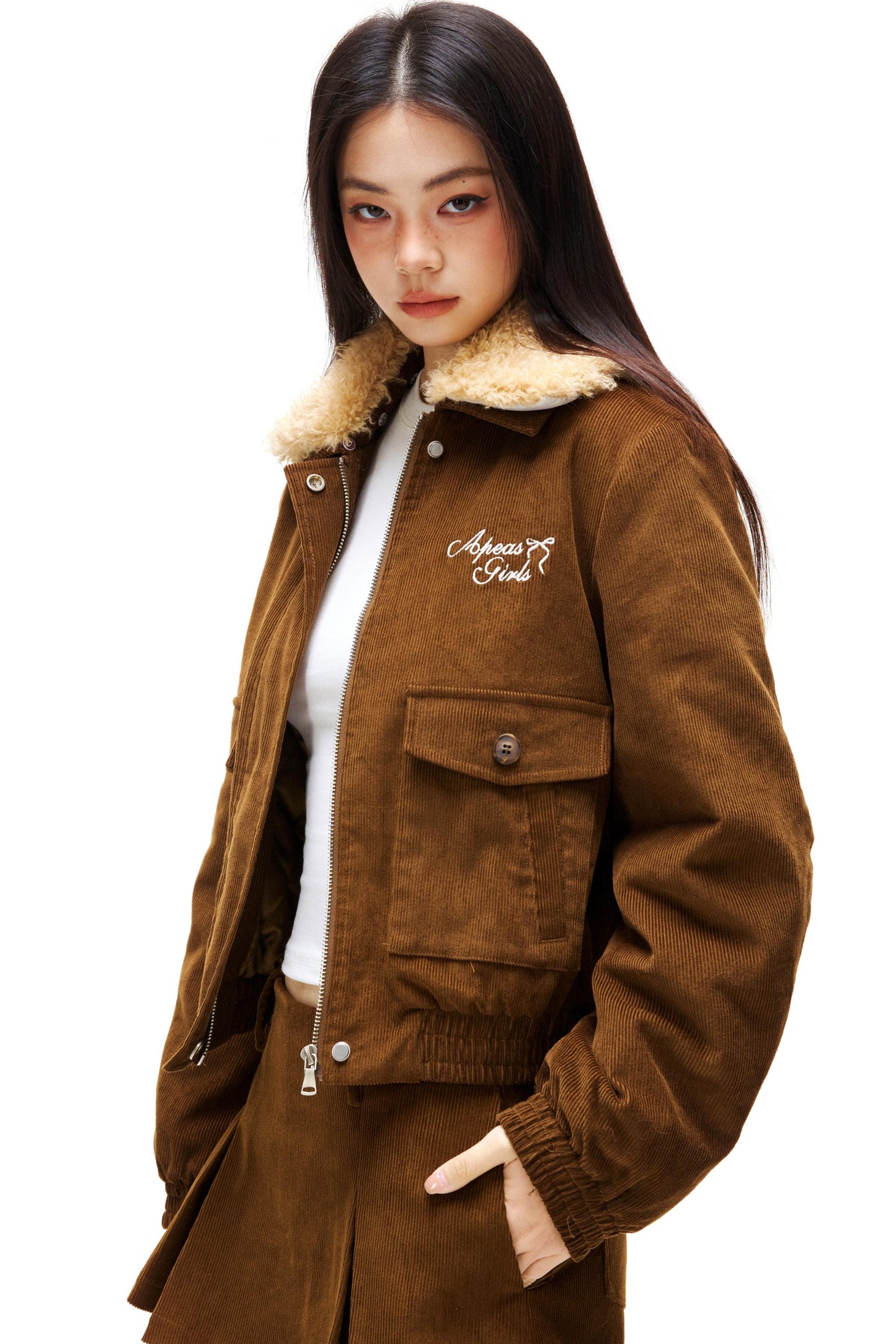 Retro Corduroy Jacket + Skirt