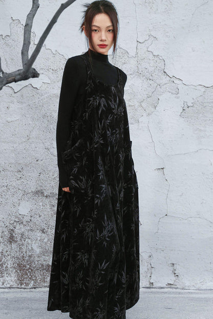 Chenille Dark Pattern Dress