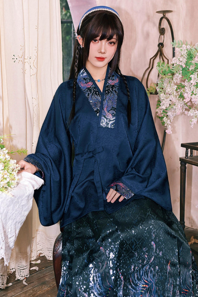 Gold Woven Hanfu Blouse