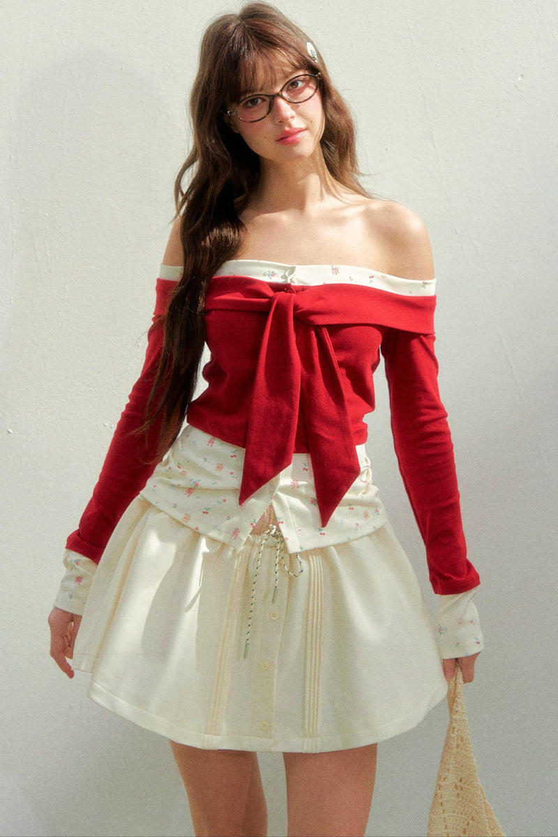 Cherry Tie Up Top