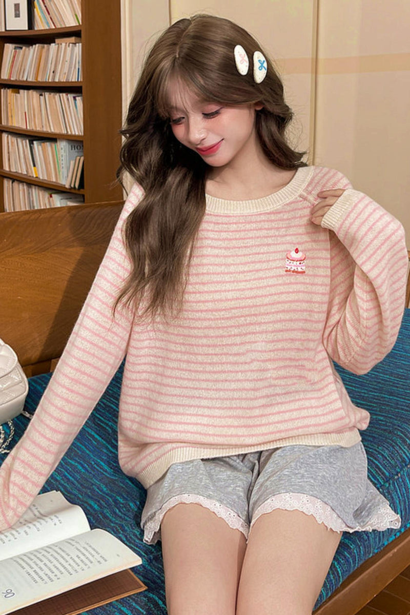 Sweet Cake Striped Top