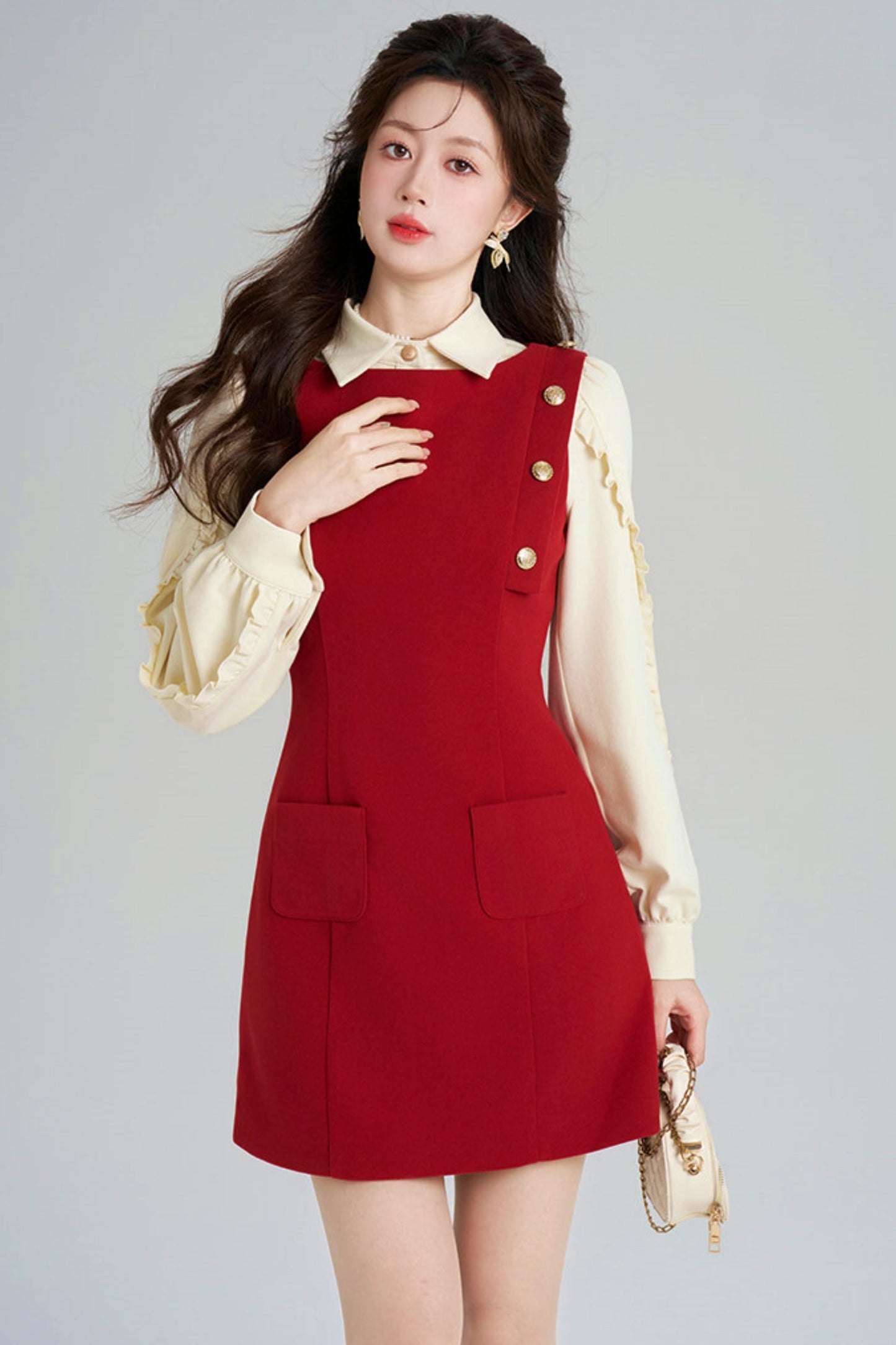French Retro A-line Dress + Top