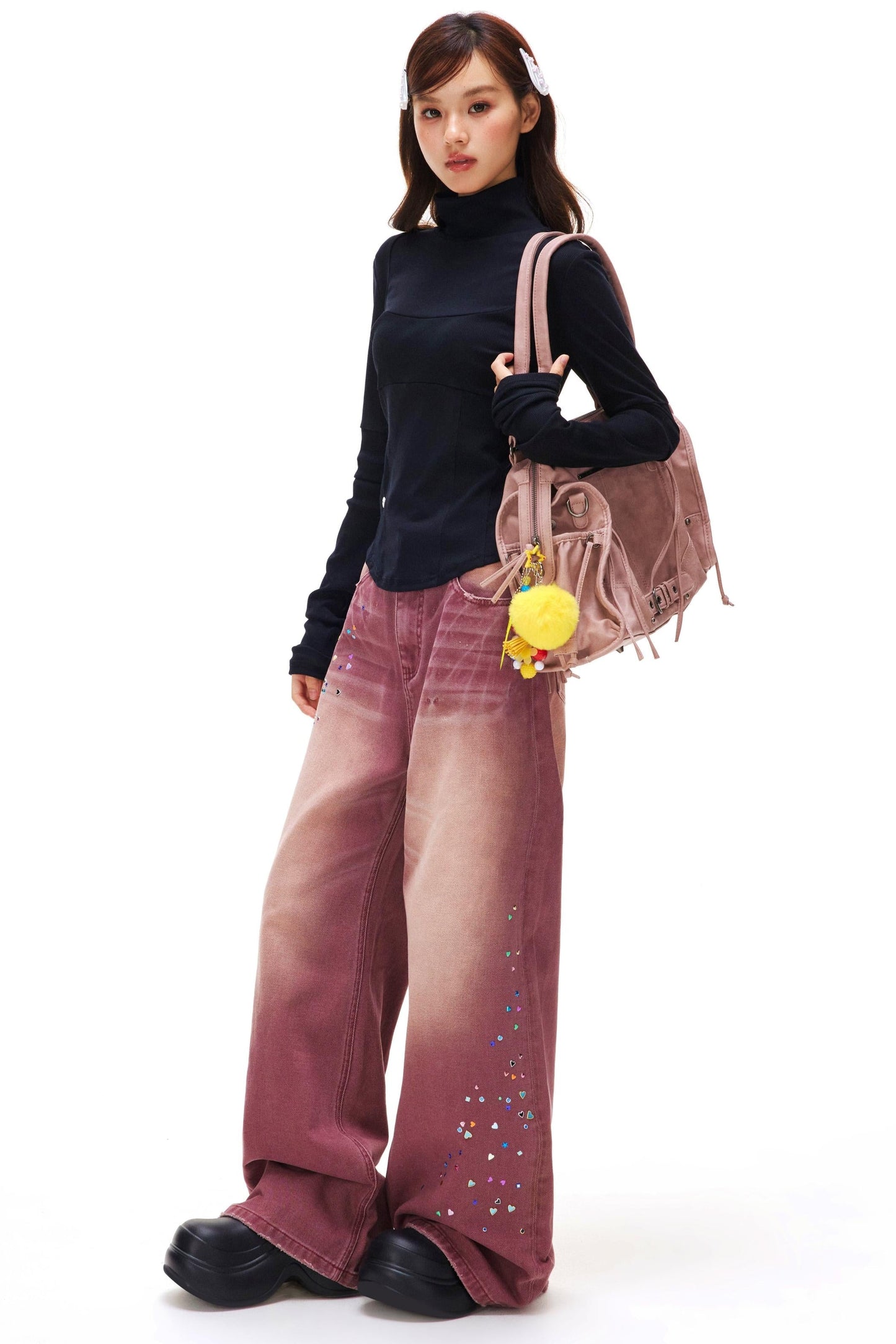 Slim Base Turtle Neck Top