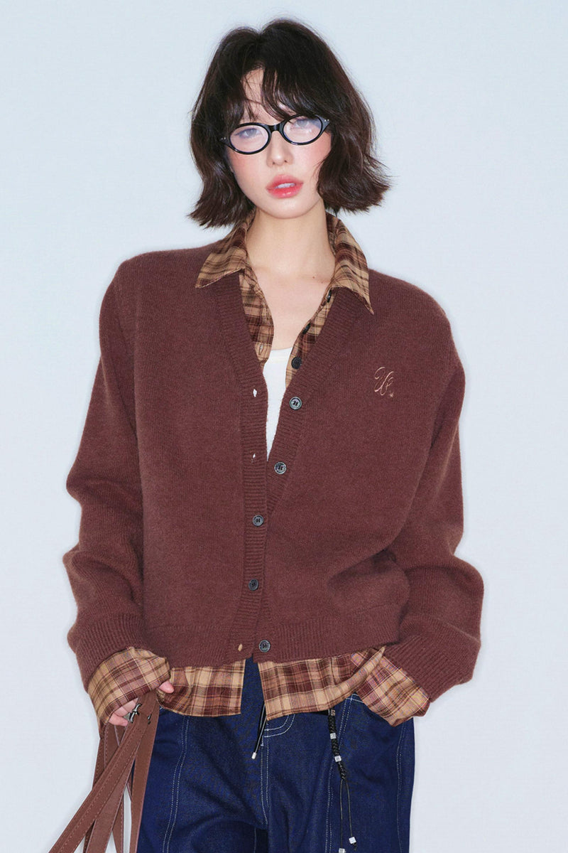 Fake Two Piece Knit Sweater