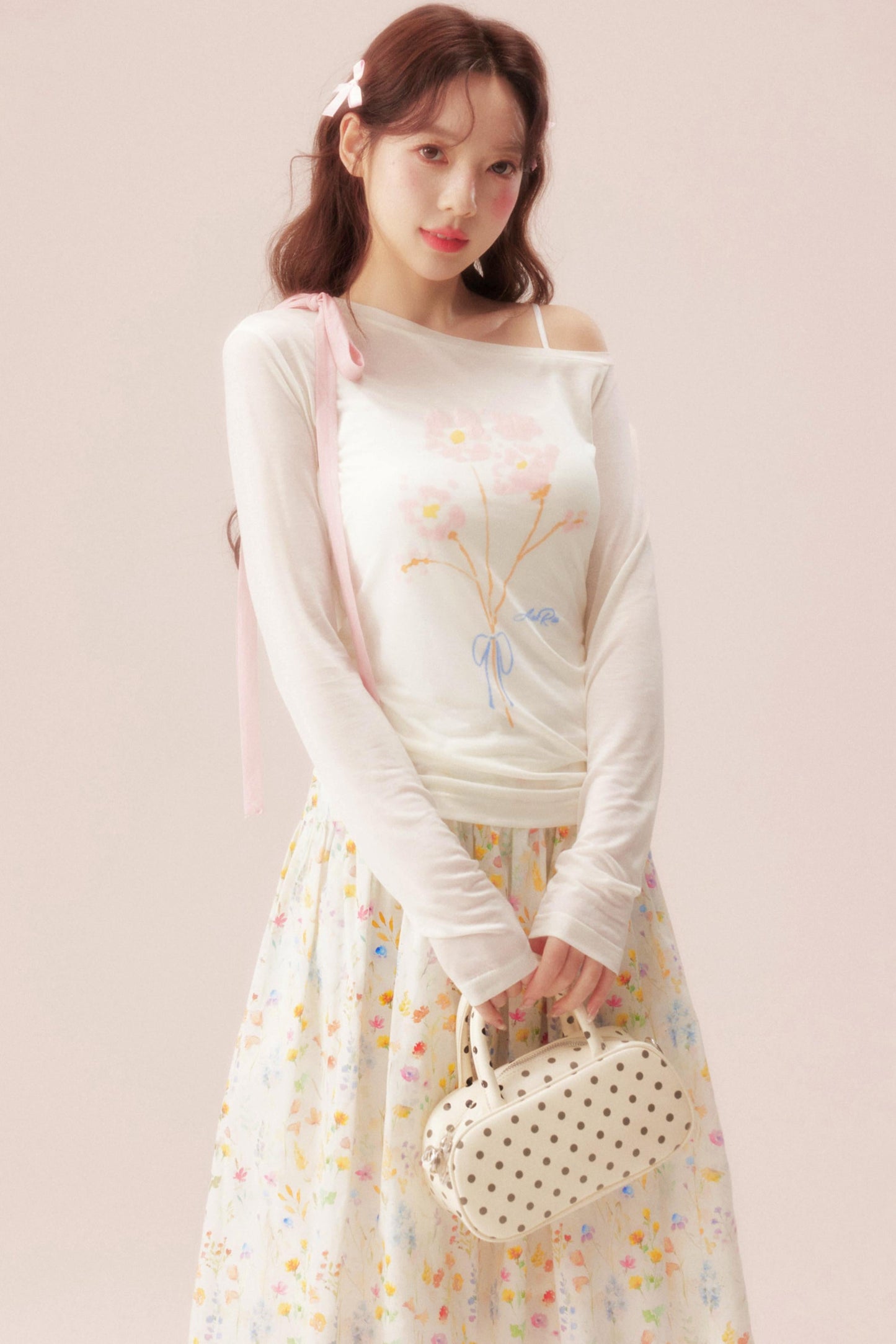 Gardenia Whispering Off-shoulder Blouse