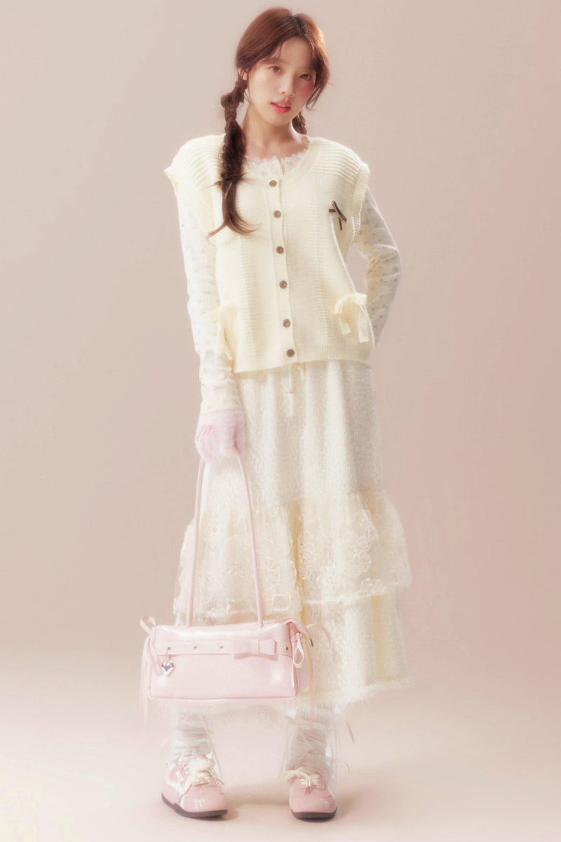Moonlight Song Ribbon Knit Vest