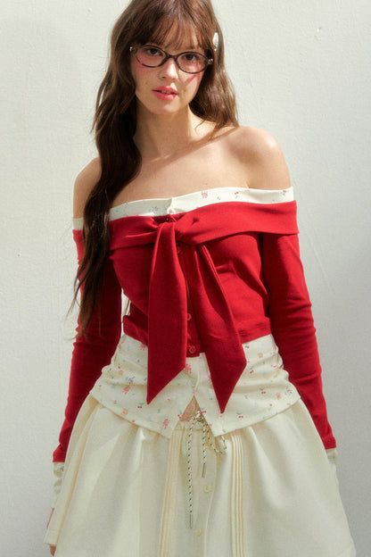 Cherry Tie Up Top