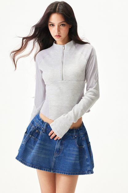 Spicy Waffle Patchwork Top
