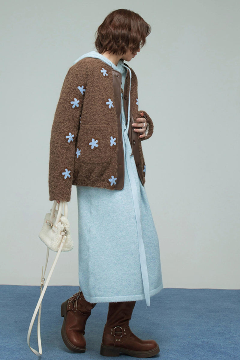 Ice Sweet Knit Hooded Dress