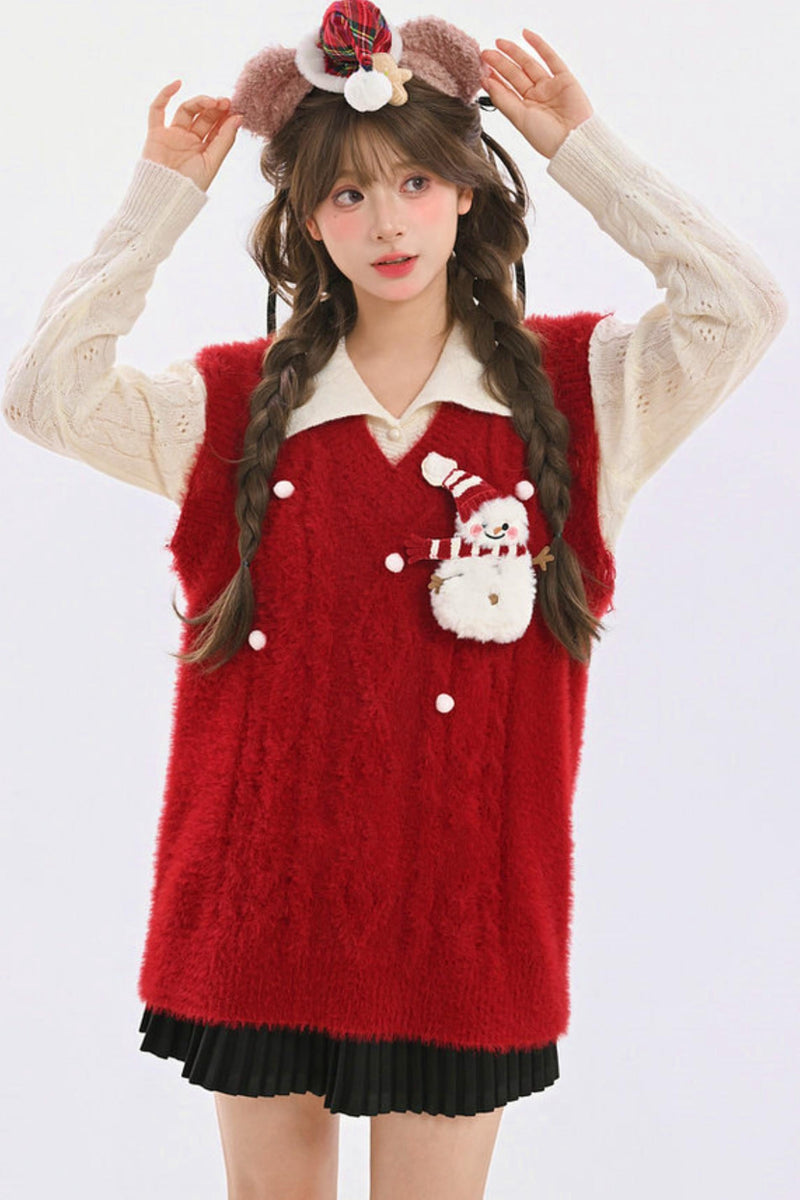 Sweet Winter Knit Vest + Sweater