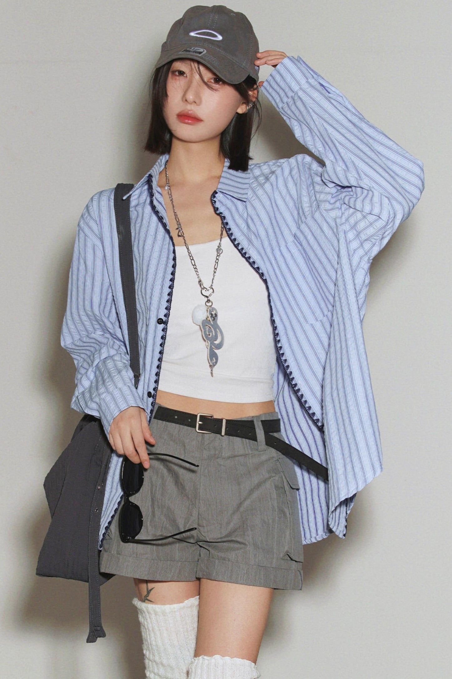 Gravity Lace Stripe Shirt