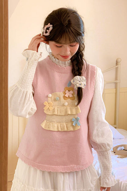 Mori Girl Knitted Vest + Dress
