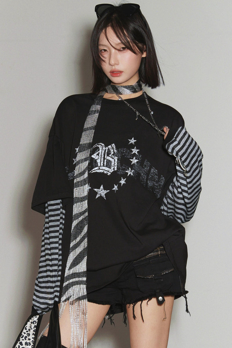 Gravity Patchwork Color Block Top