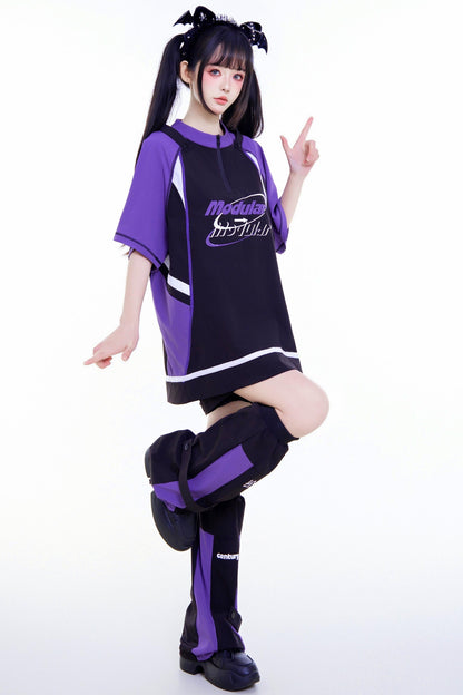 Pre-order Item: Y2k Subculture Cyber T-shirt + Shorts + Leg Covers
