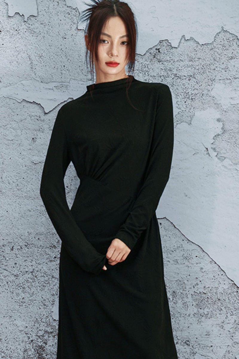 Black Knit Mode Dress