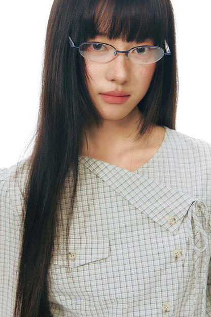 Y2k Small Checkered Shirt + Skirt