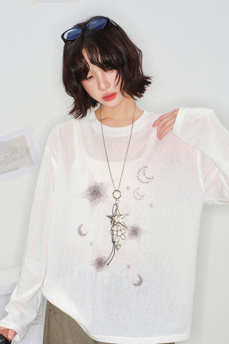 Sheer Moon Design Top