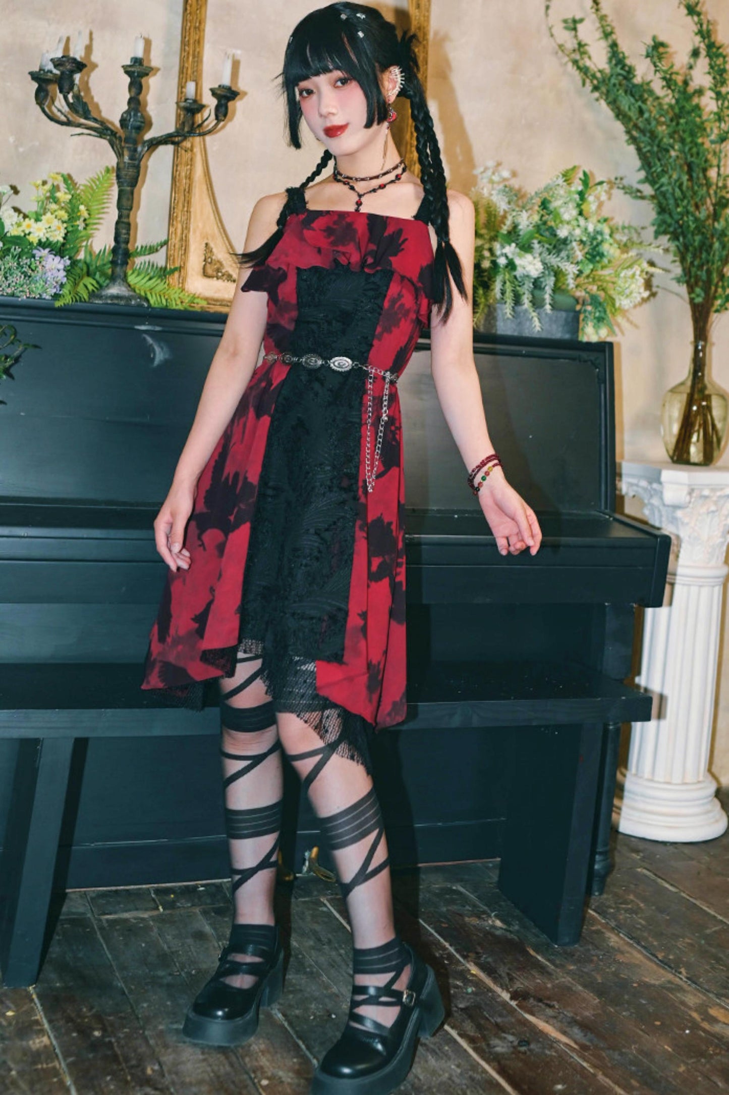 Dark Crow Chiffon Dress