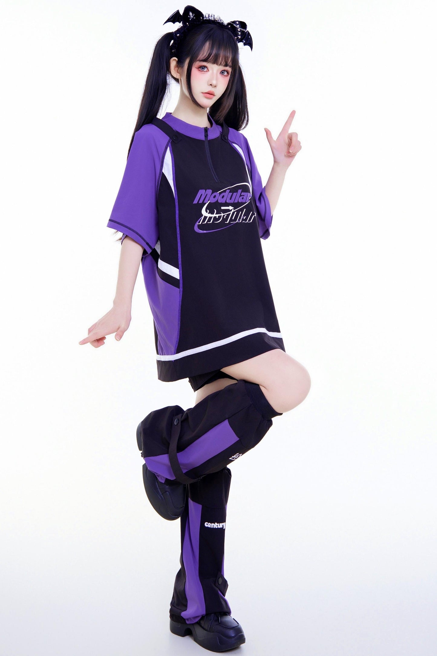 Pre-order Item: Y2k Subculture Cyber T-shirt + Shorts + Leg Covers