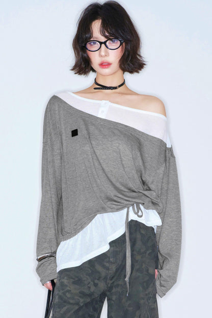 Asymmetrical Off Shoulder Top