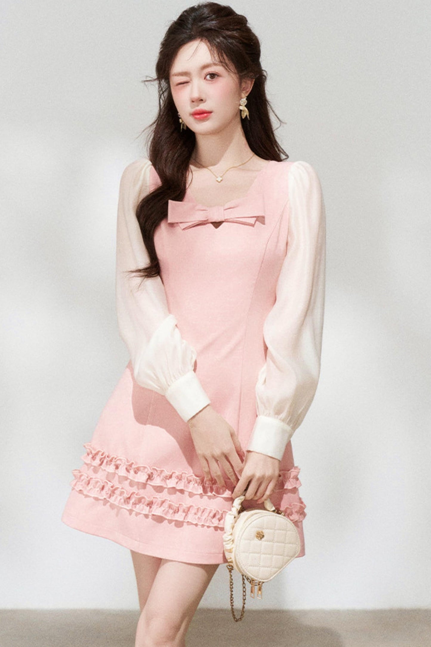 Sweet Pink Ruffle Dress
