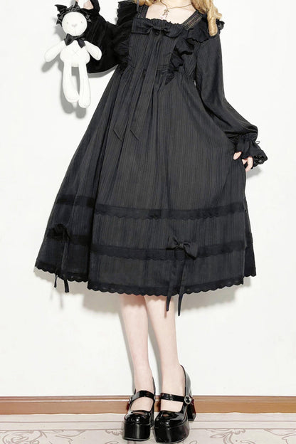 Lace Ribbon Gothic Princess Dress