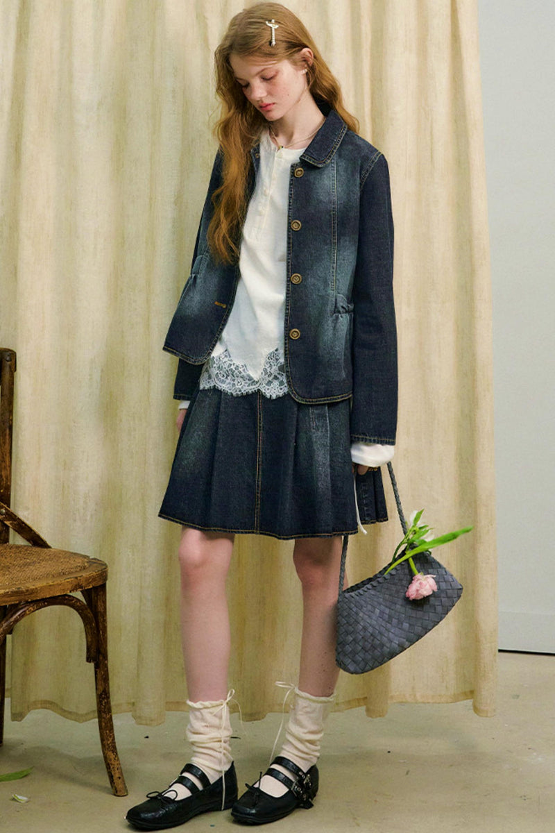 Love Diary Denim Jacket + Skirt