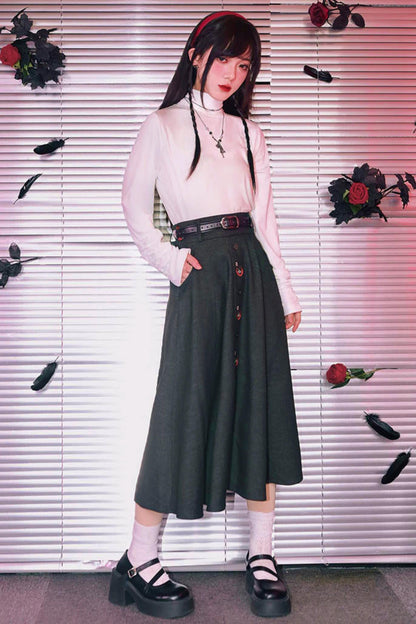 Bar Style Ruched High Neck Blouse
