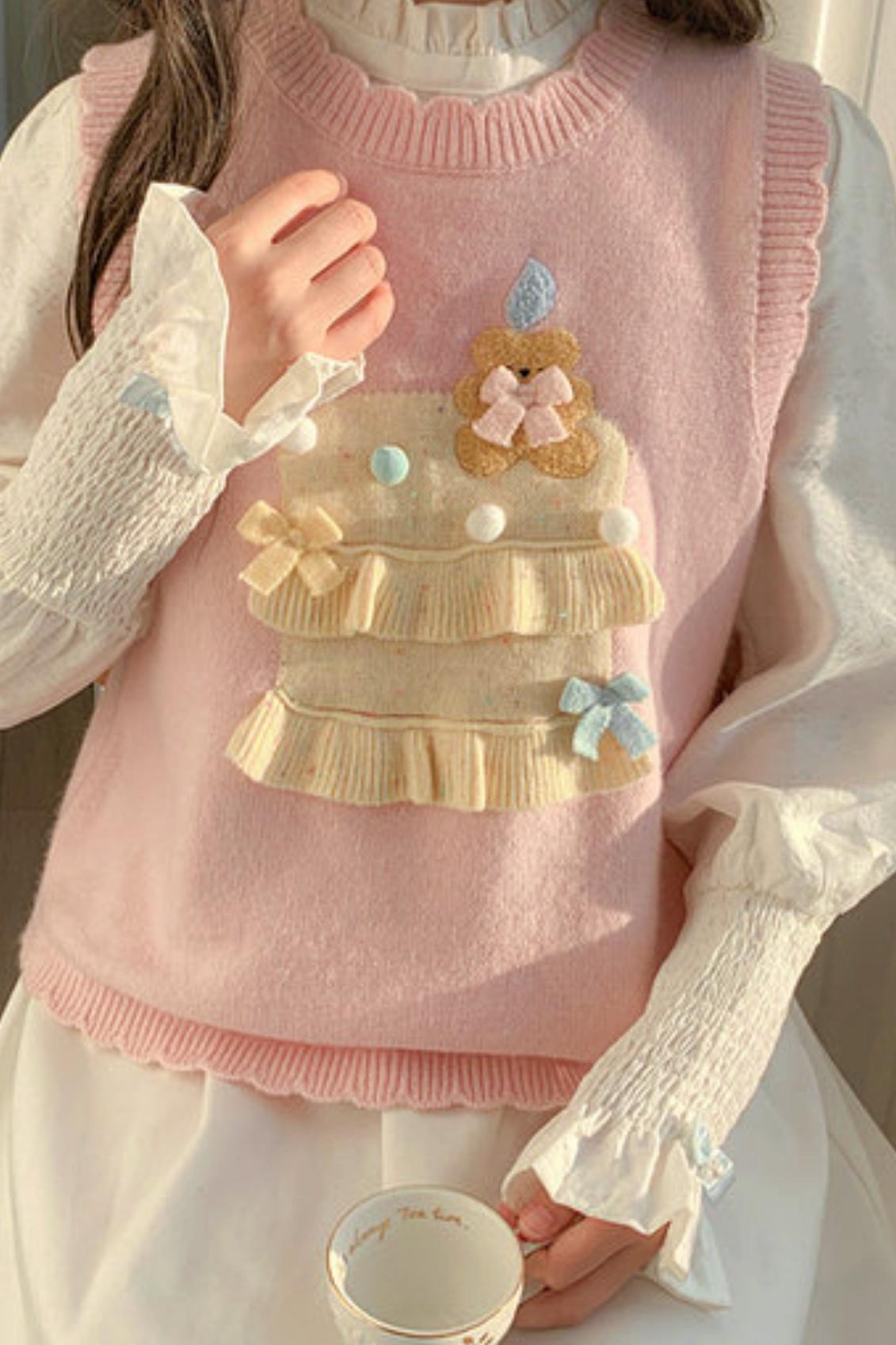 Mori Girl Knitted Vest + Dress