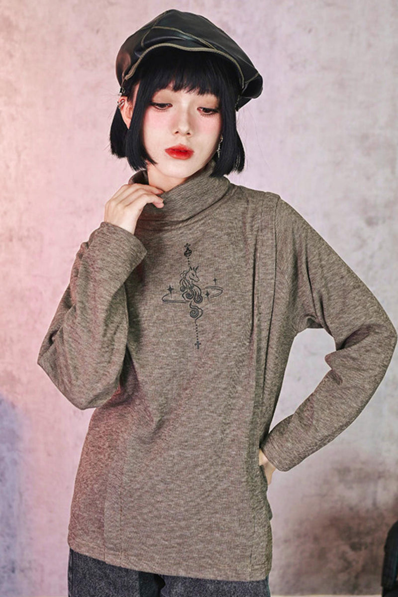 Unbride Chess High Neck Top